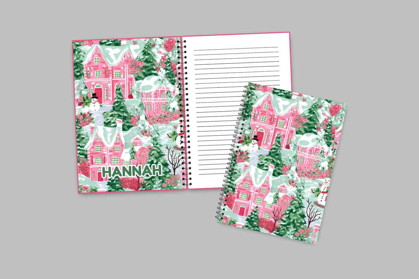 Whimsical Christmas Spiral Notebooks