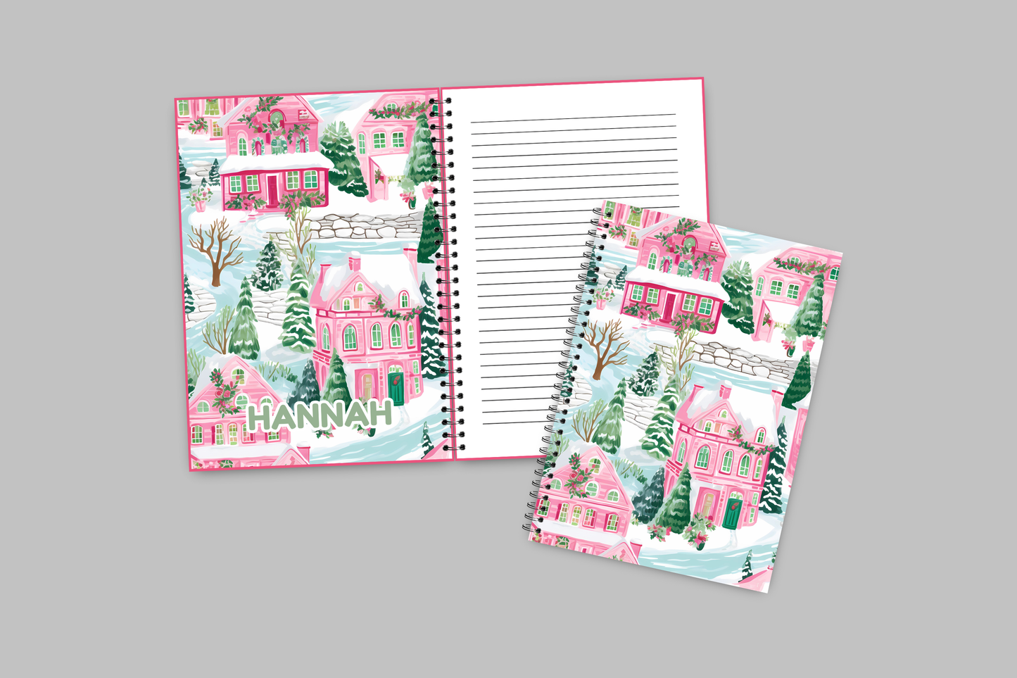 Whimsical Christmas Spiral Notebooks