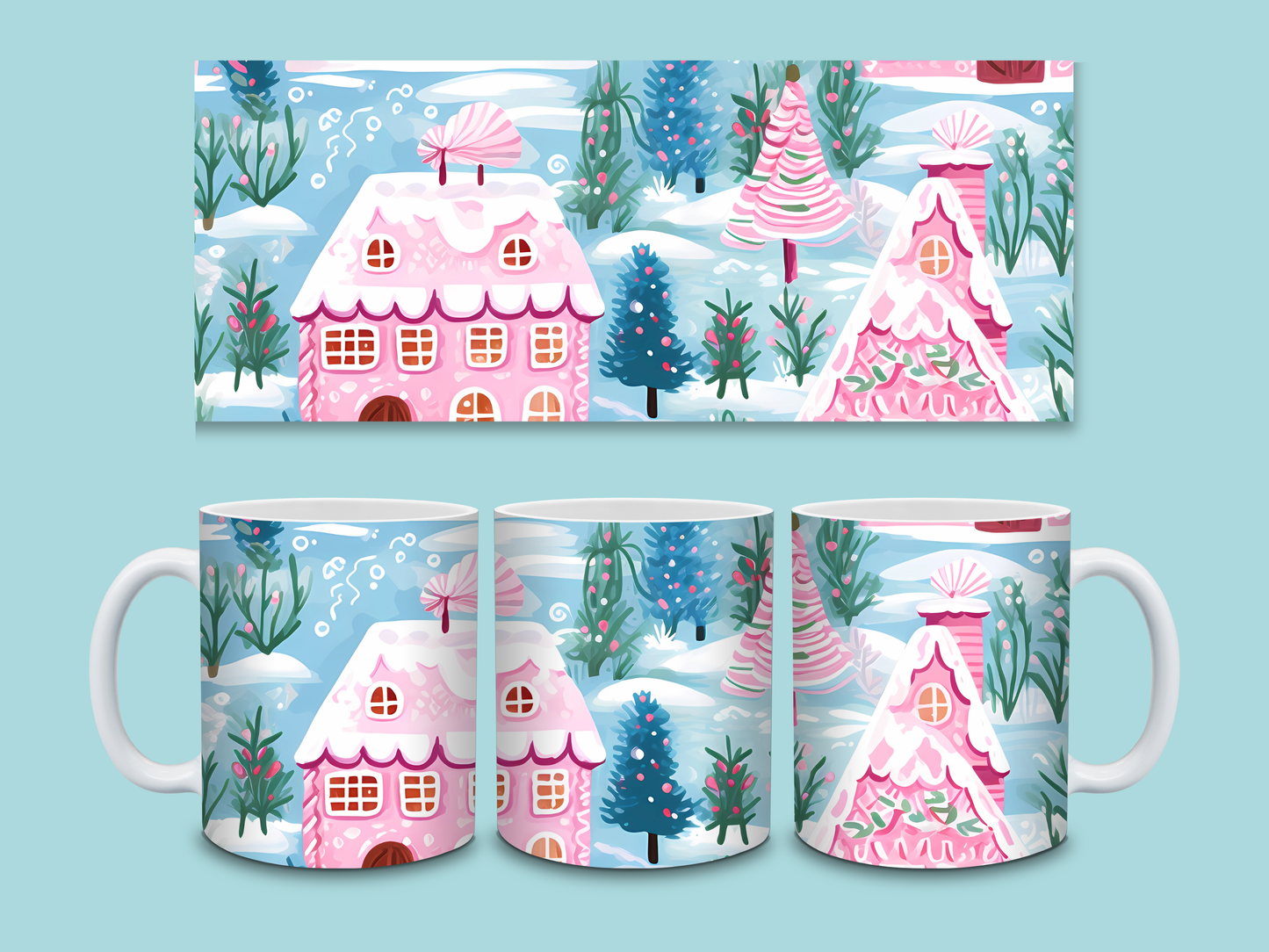 Whimsical Christmas Mugs