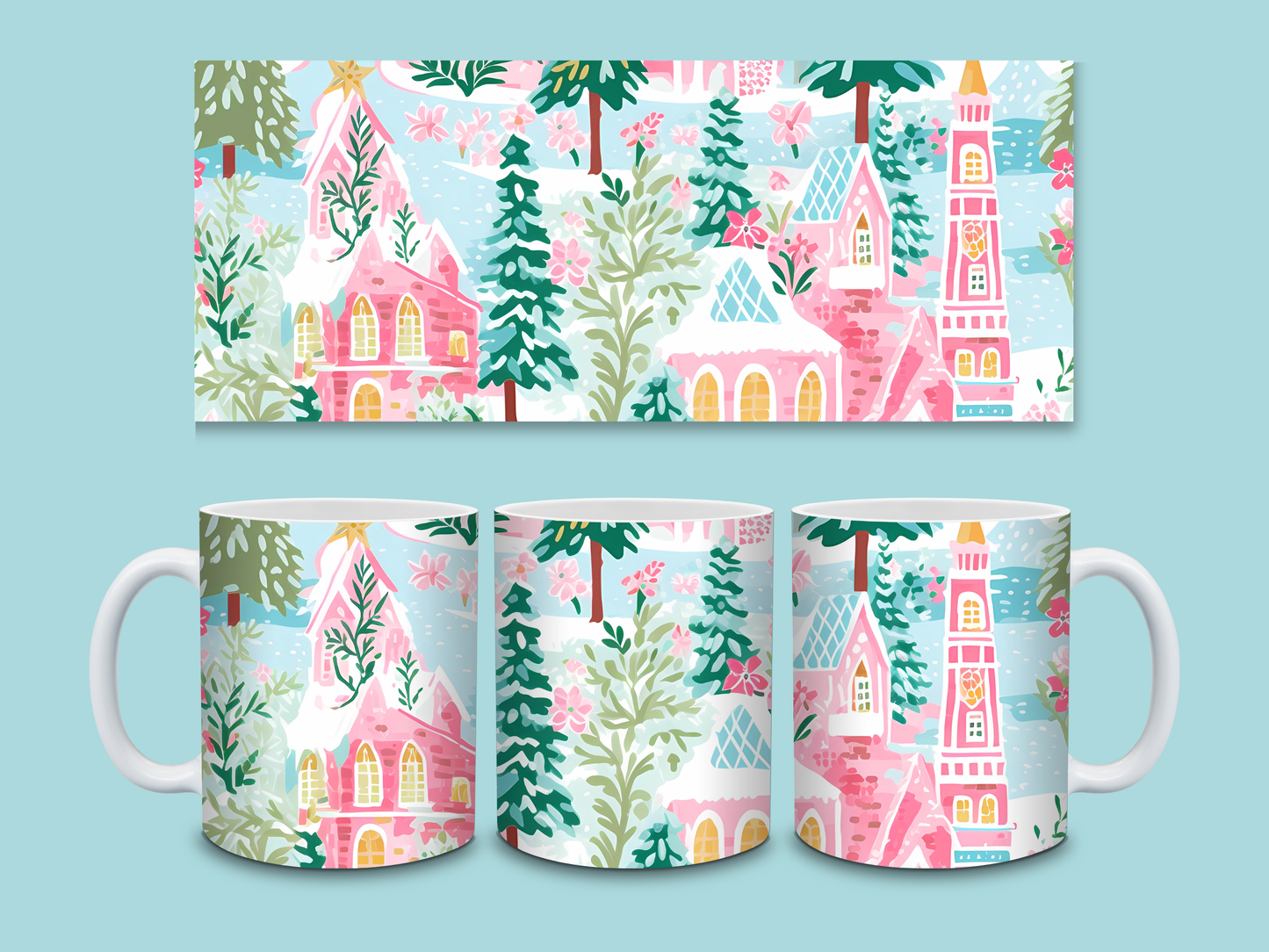 Whimsical Christmas Mugs