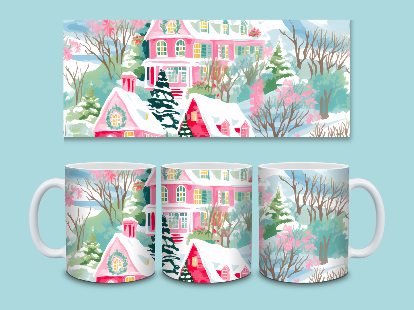 Whimsical Christmas Mugs