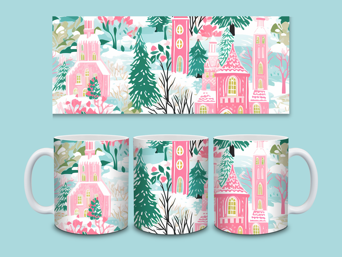 Whimsical Christmas Mugs