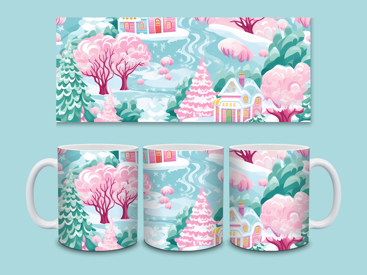 Whimsical Christmas Mugs