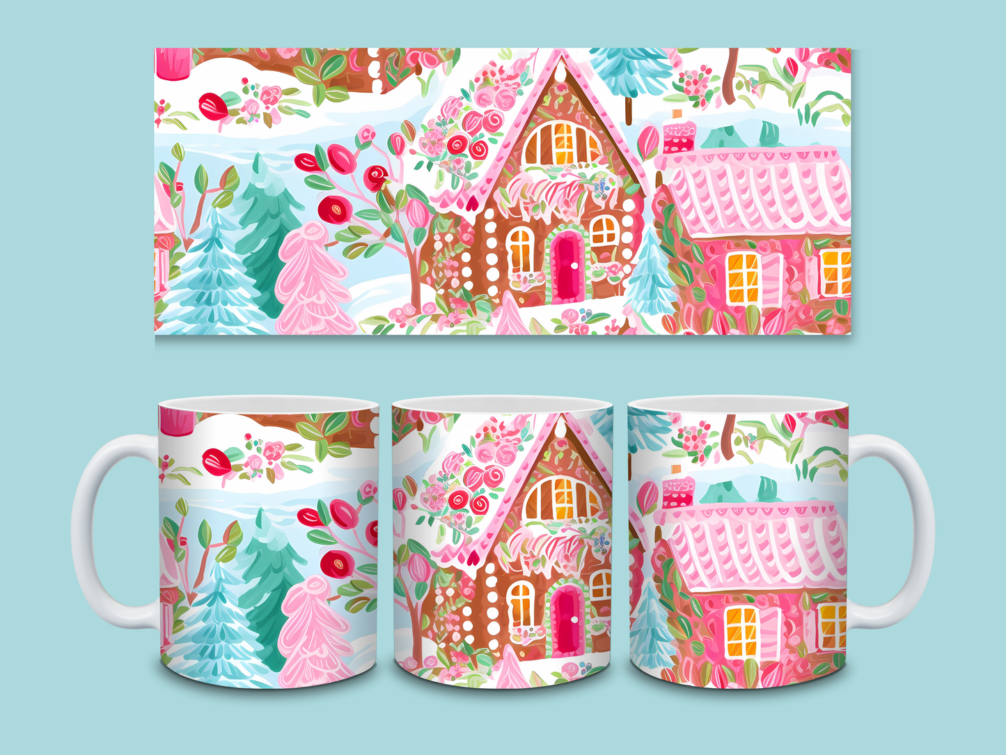 Whimsical Christmas Mugs