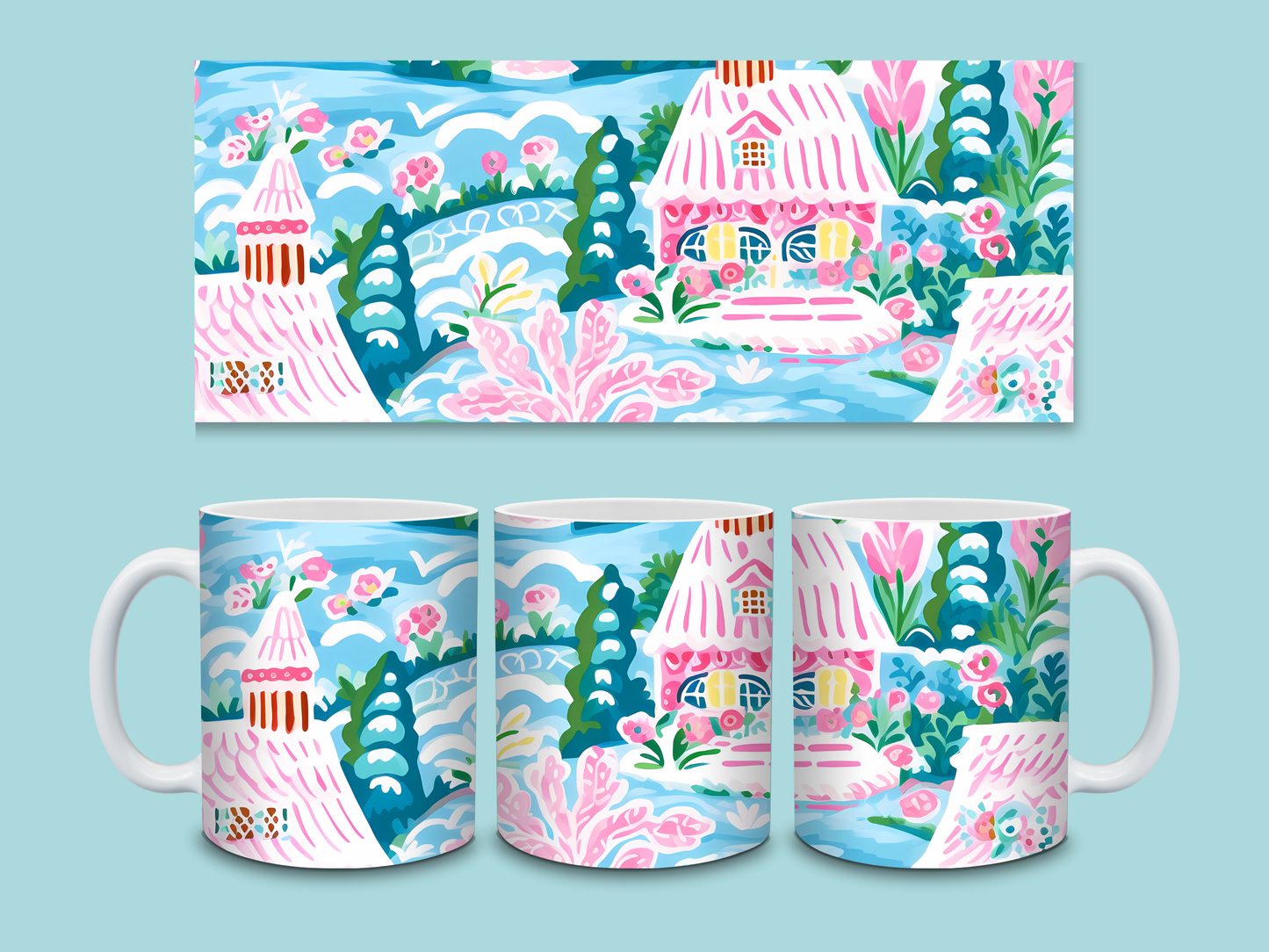 Whimsical Christmas Mugs