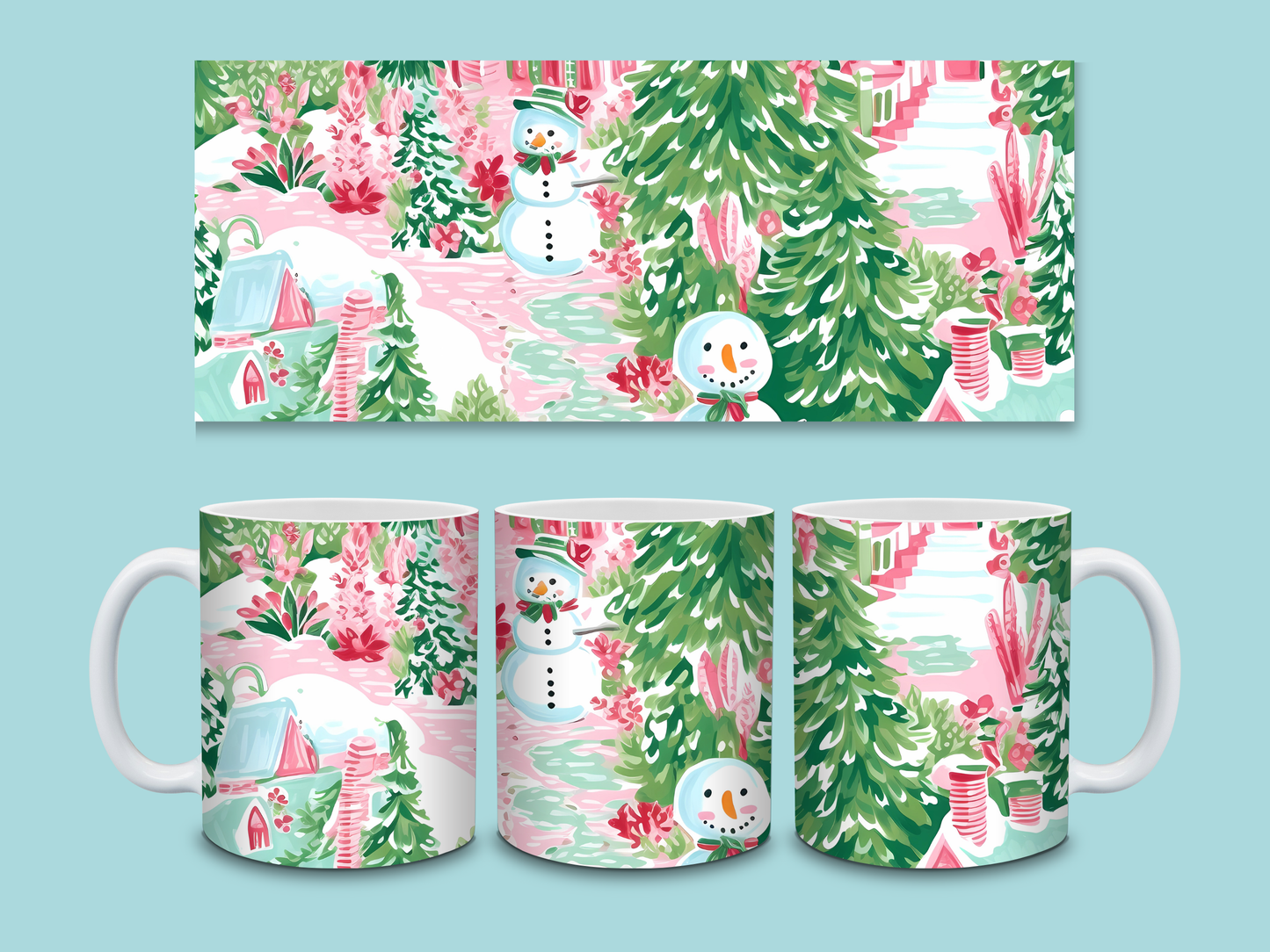 Whimsical Christmas Mugs