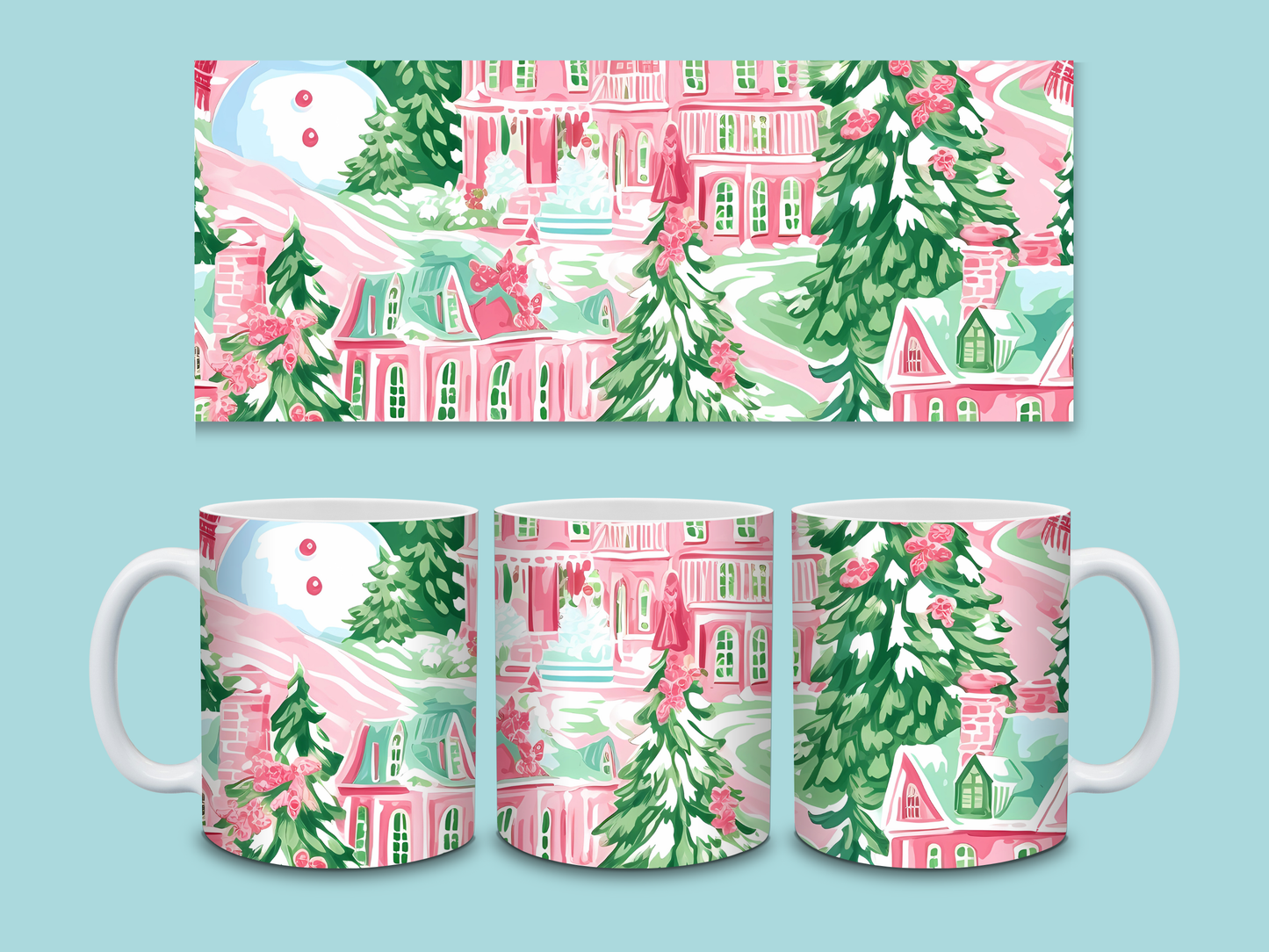 Whimsical Christmas Mugs